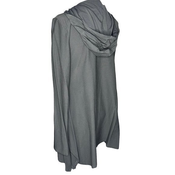 Eileen‎ Fisher Gray Lightweight Longline Hooded Zipper Spring Jacket Size Small - Picture 4 of 9